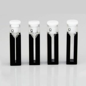 Black Wall Semi Micro Cuvette with PTFE Stopper