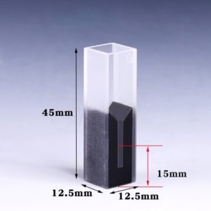 Dimensione micro cuvetta a parete nera da 300uL