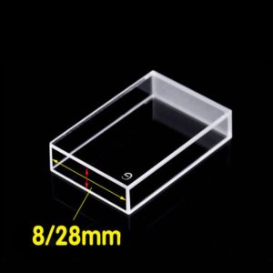 8x28 Dual Path Length 4 Clear Window Glass Material Cuvette