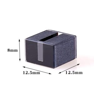 Cuvetta da parete nera personalizzata da 10 mm e altezza 8 mm per spettrometro