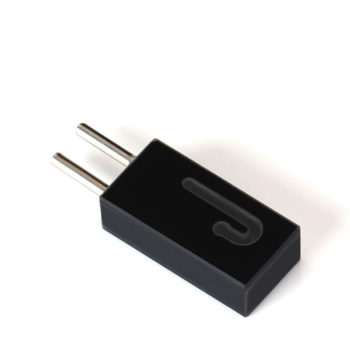 Short Path Length Black 16uL Steel Connector Flow Cell