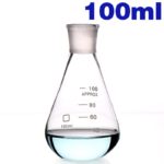 C731, Quartz Erlenmeyer Flask, with Stopper, 100ml, 1100-1450°C, 300-800nm (1pc/ea)