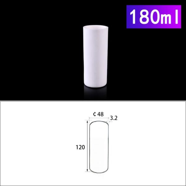 180mL Cylindrical Alumina Crucible without Cover