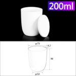 C320, Conical Crucible, 200ml, Top Dia.: 73mm, Bottom Dia.: 50mm, Height: 90mm, Alumina Crucible with Cover (1pc/ea)
