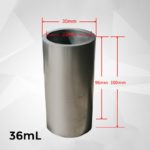 C816, Graphite Crucible, Cylindrical, 36ml, Outer: 30x100mm, Inner: 22x96mm, 99.9% Pure Graphite (5pc/ea)