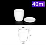 C313, Conical Crucible, 40ml, Top Dia.: 45mm, Bottom Dia.: 30mm, Height: 46mm, Alumina Crucible with Cover (5pc/ea)