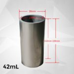 C817, Graphite Crucible, Cylindrical, 42ml, Outer: 30x120mm, Inner: 22x112mm, 99.9% Pure Graphite (5pc/ea)