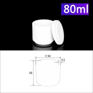 80mL Alumina Crucibles with Cover Cylindrical