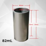 C851, Graphite Crucible, Cylindrical, 82ml, Outer: 80x30mm, Inner: 65x25mm, 99.9% Pure Graphite (1pc/ea)