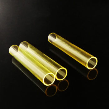 Custom Yellow UV Filtering Quartz Tubes